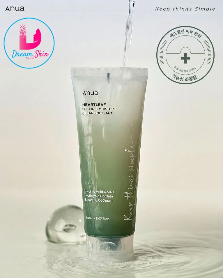 Anua Heartleaf Succinic Moisture Cleansing Foam, 150ml